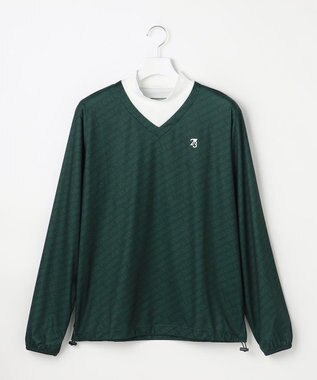 23区GOLF 【MEN】エアリージャージストレッチプルオーバー フェイクレイヤード ダークグリーン系5