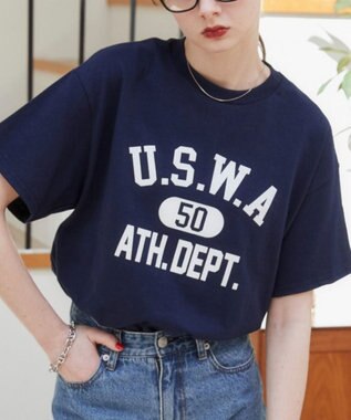 WEGO 【ANGIE VINTAGE】カレッジロゴプリントTee