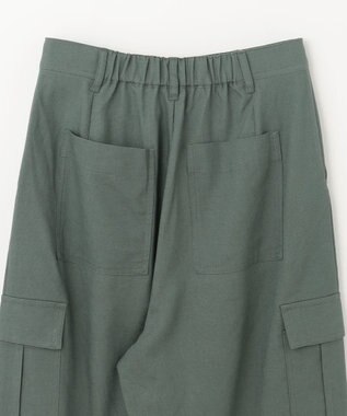 ANY 【接触冷感/UVケア/ウエストゴム】清涼リネンカーゴパンツ モスグレー