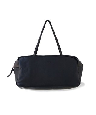 FOLNA RD ソフトレザースクエアボストンバッグ ブラック