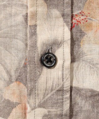 JOSEPH ABBOUD ボタニカルプリント7分袖シャツ ライトグレー系6