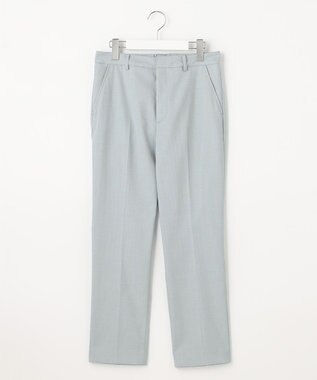 J.PRESS LADIES 【洗える】シャークスキン テーパード パンツ グリーン系