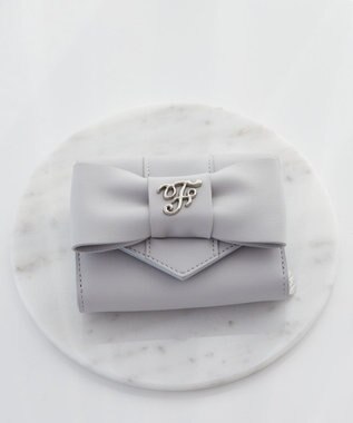 Maison de FLEUR ベルトリボンミニウォレット Sax