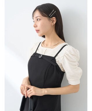 earth music&ecology 胸元ベルトキャミワンピース Black
