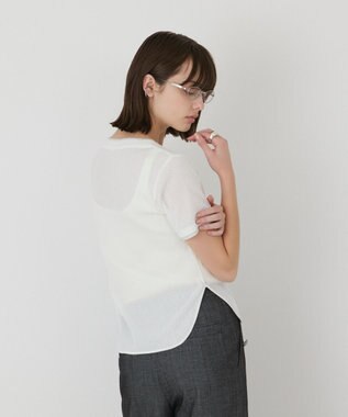 GRACE CONTINENTAL シアーテレコカットトップ ホワイト