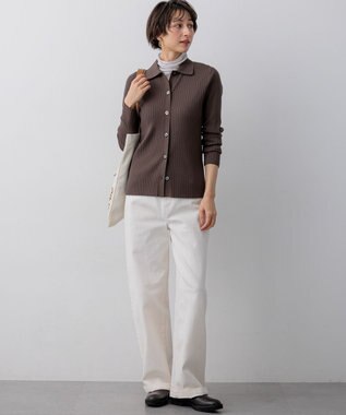 23区 L 【滝沢眞規子さん着用/VERY掲載/洗える】23区DENIM ストレッチ ワイドパンツ ホワイト系