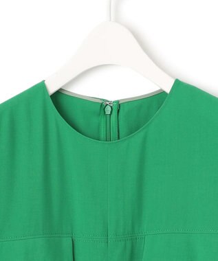 ICB L 【接触冷感・UVカット・洗える】 T/Rドライリネン ワンピース グリーン系