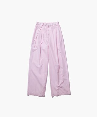 ATON NATURAL DYED COTTON LAWN | ツータックイージーパンツ PINK