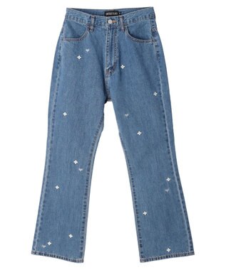 Green Parks ・Ｄｏｕｂｌｅ　Ｆｌａｇｓ　ハナ＆ハート　刺繍デニムパンツ Light Indigo