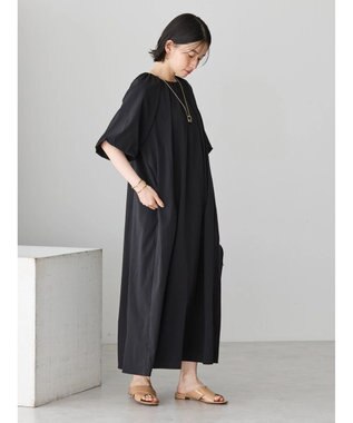 AMERICAN HOLIC 接触冷感バルーンスリーブワンピース Black