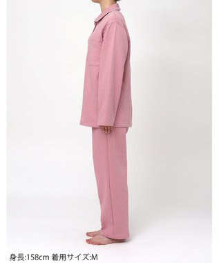 ワコール／睡眠科学 【ふわごころ（R）パジャマ】 長袖・長ズボン しっとりなめらか ふわふわ触感 YDW420 睡眠科学／ワコール ロマンピンク