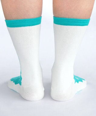 nitorito 【UNISEX】米沢オリジナル柄 mountain&moon 靴下 white