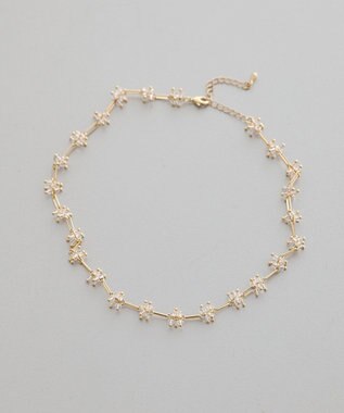 earth music&ecology クリアビーズポイントネックレス