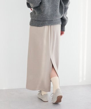 CRAFT STANDARD BOUTIQUE フクレジャカードIラインスカート Light Gray