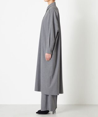 NAVE 【ReNAVE】ウォッシャブルツイル シャツドレス チャコール系