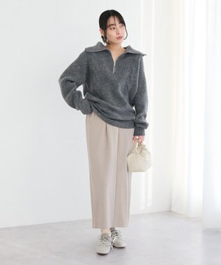 CRAFT STANDARD BOUTIQUE フクレジャカードIラインスカート Light Gray
