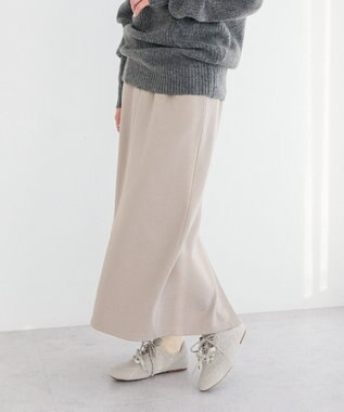 CRAFT STANDARD BOUTIQUE フクレジャカードIラインスカート Light Gray