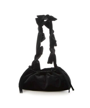 UNBILLION カカトゥ kakatoo / ベルベットリボンバゲットショルダーバッグ ブラック