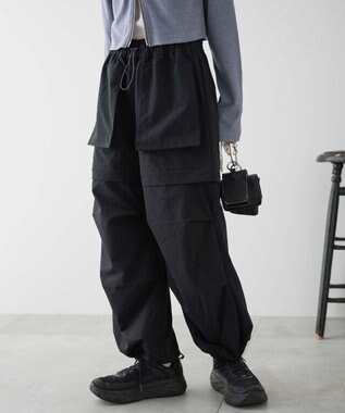 WEGO 2WAYパラシュートパンツ ブラック