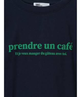 CRAFT STANDARD BOUTIQUE 発泡プリントロゴＴシャツ Navy
