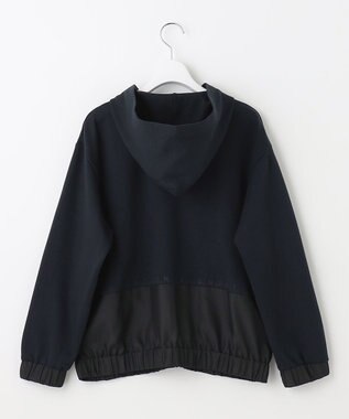 23区GOLF 【23Fondation/WOMEN】コンビ素材 フーディパーカー ブラック系