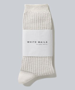WHITE MAILS PAPER ジャガードソックス ライトグレー