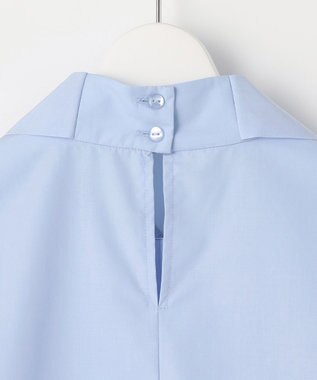 Feroux 【新色追加・ONWARD CROSSET MAG掲載】バックリボンパフスリーブ ブラウス スカイブルー系