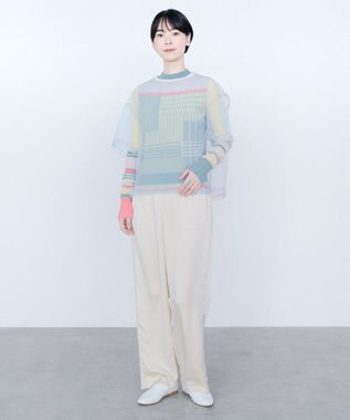 COQ SHEER ORGANZA T シアーTシャツ サックス