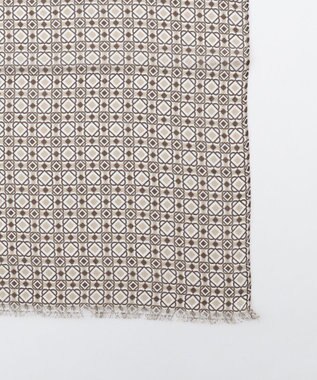 JOSEPH ABBOUD 【ドイツ/bugatti×V.FRAAS】ビンテージタイルモチーフ ストール ベージュ系7