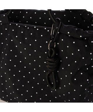 UNBILLION VERYコラボ カシュカシュ cachecache / ナイロンドローコードトートバッグ ブラックドット