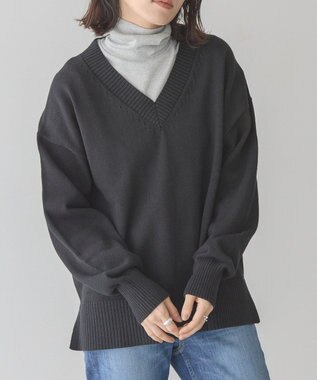 AMERICAN HOLIC Ｖネックニットプルオーバー Black