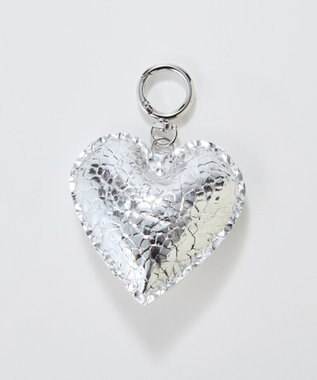 Phoebe ハートレザーバッグチャーム　シルバー シルバー