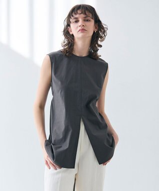 【洗える・GISELe 6月号掲載】MALLOW / バックリボンコットンノースリーブブラウス