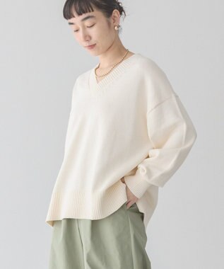 AMERICAN HOLIC Ｖネックニットプルオーバー Ivory