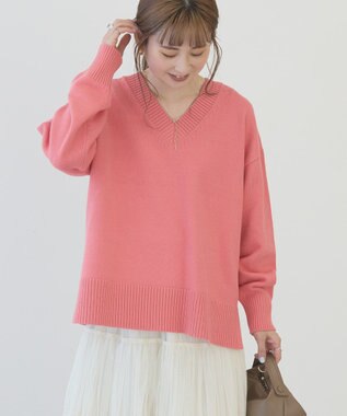 AMERICAN HOLIC Ｖネックニットプルオーバー Pink