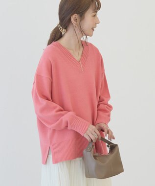 AMERICAN HOLIC Ｖネックニットプルオーバー Pink