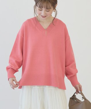 AMERICAN HOLIC Ｖネックニットプルオーバー Pink