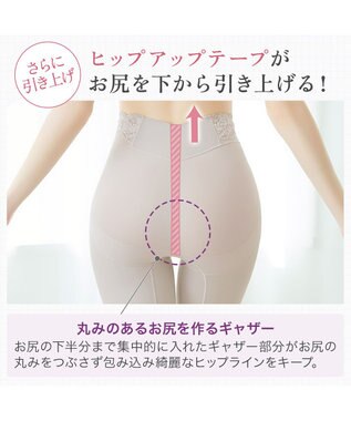 BRADELIS New York 【BRADELIS NewYork peace】ハイブリッドシェイプアップヘムガードル23 ソフトな履き心地でしっかり補正 グレージュ