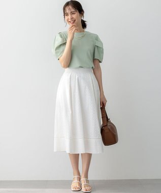 組曲 GIZAコットンタックスリーブ Tシャツ ミント系