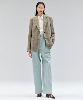 BEIGE， 【Oggi ８月号掲載】SELMA / チェックウールテーラードジャケット Camel × Nude
