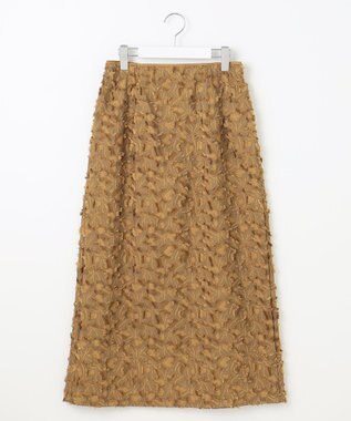 自由区 YONEZAWAレーシージャガード スカート ブラウン系