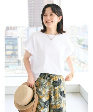 CRAFT STANDARD BOUTIQUE 袖ギャザーフレアプルオーバー White