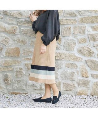 MODE ET JACOMO <MODE ET JACOMO>ラインストーンオペラシューズ ブラックスエード