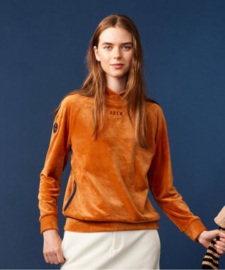 23区GOLF 今シーズンのイチオシ【WOMEN】ベロア ショールモックネック キャメル系