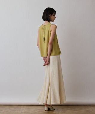 GRACE CONTINENTAL ビジューノースリーブトップ イエロー