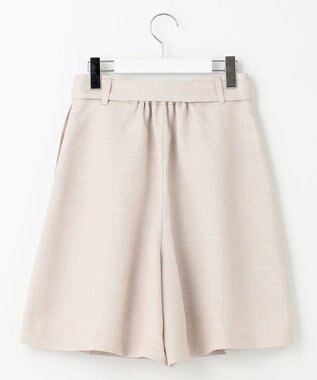 Feroux 【洗える】ベルテッドショート パンツ ベージュ系