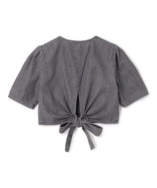 uncrave ライトデニム パフスリーブブラウス グレー