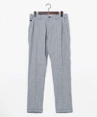 JOSEPH ABBOUD 【ウエストも伸びる/ストレッチ】 リヨセルリネンムーブパンツ サックスブルー系