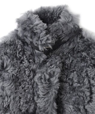 BEIGE， DANDEL / ミドル丈ムートンコート Md Gray