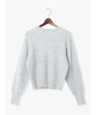 Te chichi シャギーヤーンロングスリーブニット グレー